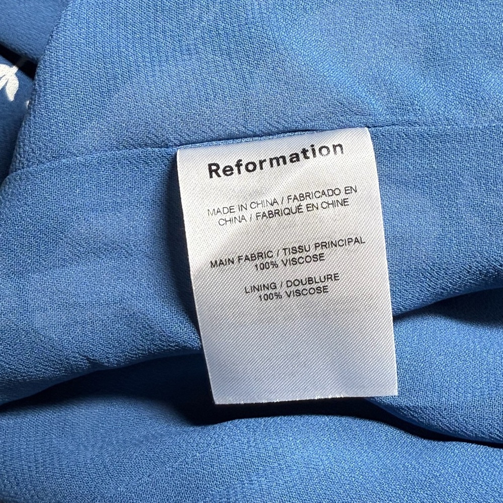 Reformation Blue and White Midi Dress (4) - Picture 6 of 6